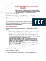 ¡Pare de Fumar! Razones Por Las Que Debes Hacerlo