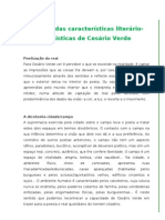 Síntese Das Características Literário-Estilísticas de Cesário