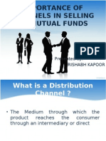 Importance of Channels in Selling of Mutual Funds