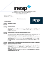 UNESP História Moderna I cronograma aulas expansão europeia