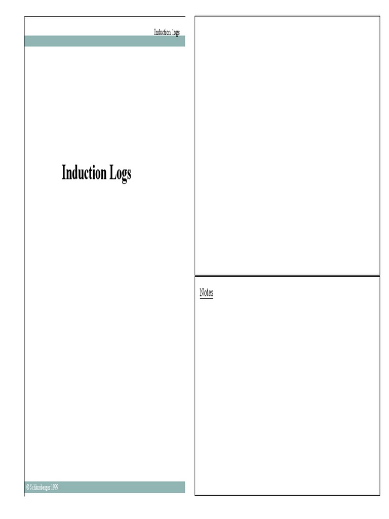 Induction Logs Notes PDF Electrical Resistivity And Conductivity