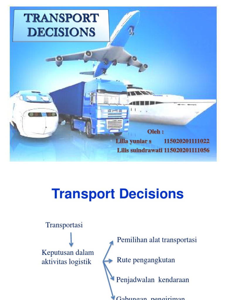 Transport Decision PDF Routing Transport