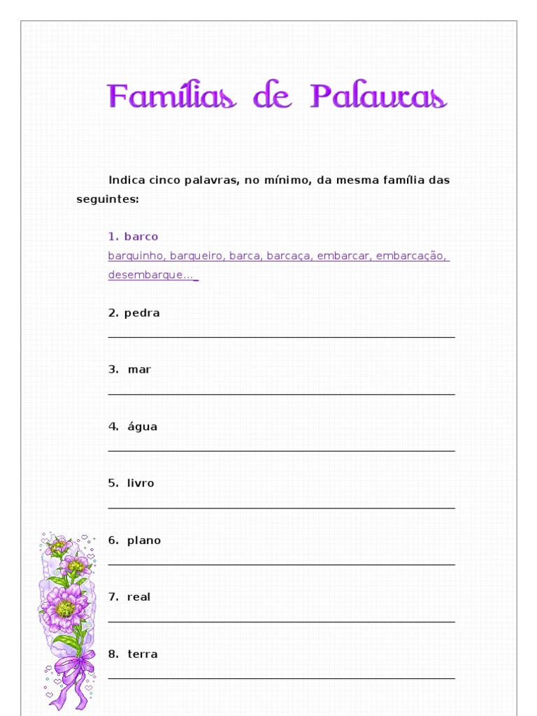 Famílias de Palavras | PDF