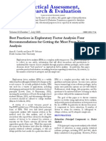 Best practice in exploratory factor analysis