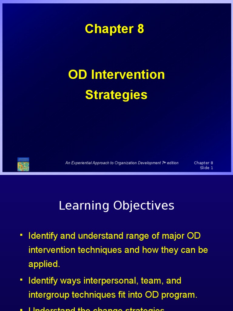 Chapter 8 OD Intervention Strategies | Download Free PDF | Organization ...