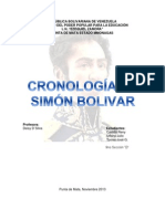 Cronologia de Simon Bolivar