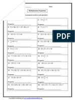 Multiplication Properties