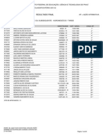 Resultado Classificatorio Publico