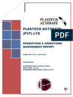 Plastech Autosafe Production Report
