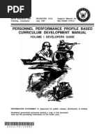 NAVEDTRA 131A1 Personnel Performance Profile Based Curriculum Development Manual Vol I Developers Guide