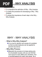 Why-Why Analysis Part One