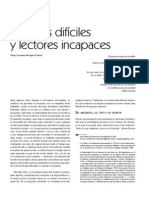 Textos Dificiles Lectores Incapaces