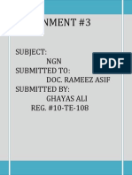Assignment #3: Subject: NGN Submitted To: Doc. Rameez Asif Submitted By: Ghayas Ali REG. #10-TE-108
