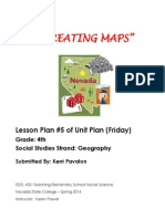 "Creating Maps": Lesson Plan #5 of Unit Plan (Friday)