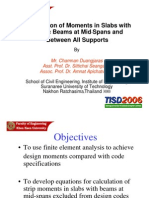 Distribution of Moments in Slabs With Elastic Beams at Mid - Spans and Between All Supports