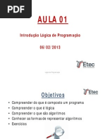 Aula01- Introdução a Lógica de Programação