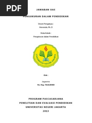 Jayanto Jawaban Uas Contoh Karakteristik Pengukuran Ranah Kognitif Afektif Dan Psikomotorik Pdf