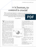 Control Room Operation - To Err is Human