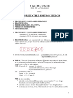 Fiziologie - Curs 3 Proprietatile Eritrocitelor