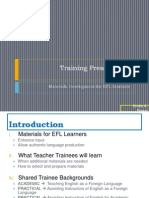 Training - Materials Development for EFL 
