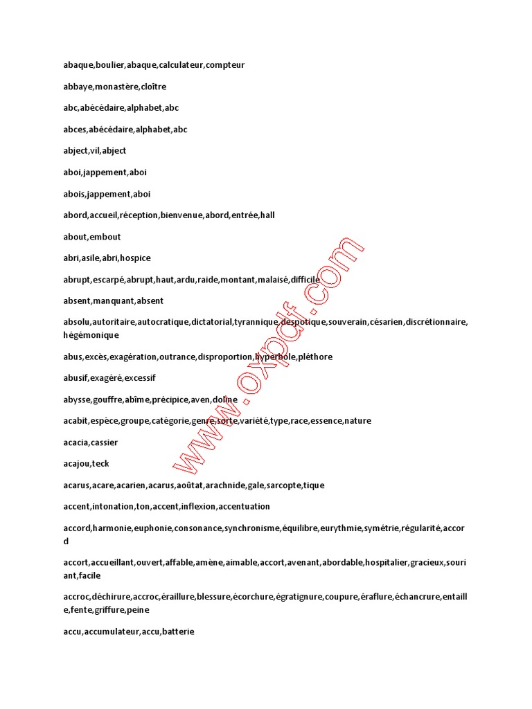 Dico Des Synonymes Nature