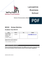 Lancashire Business School: MK3002 Strategic Marketing Academic Year 2013-14