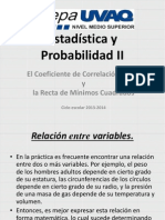 El Coeficiente de Correlación y La Recta de Mínimos Cuadrados