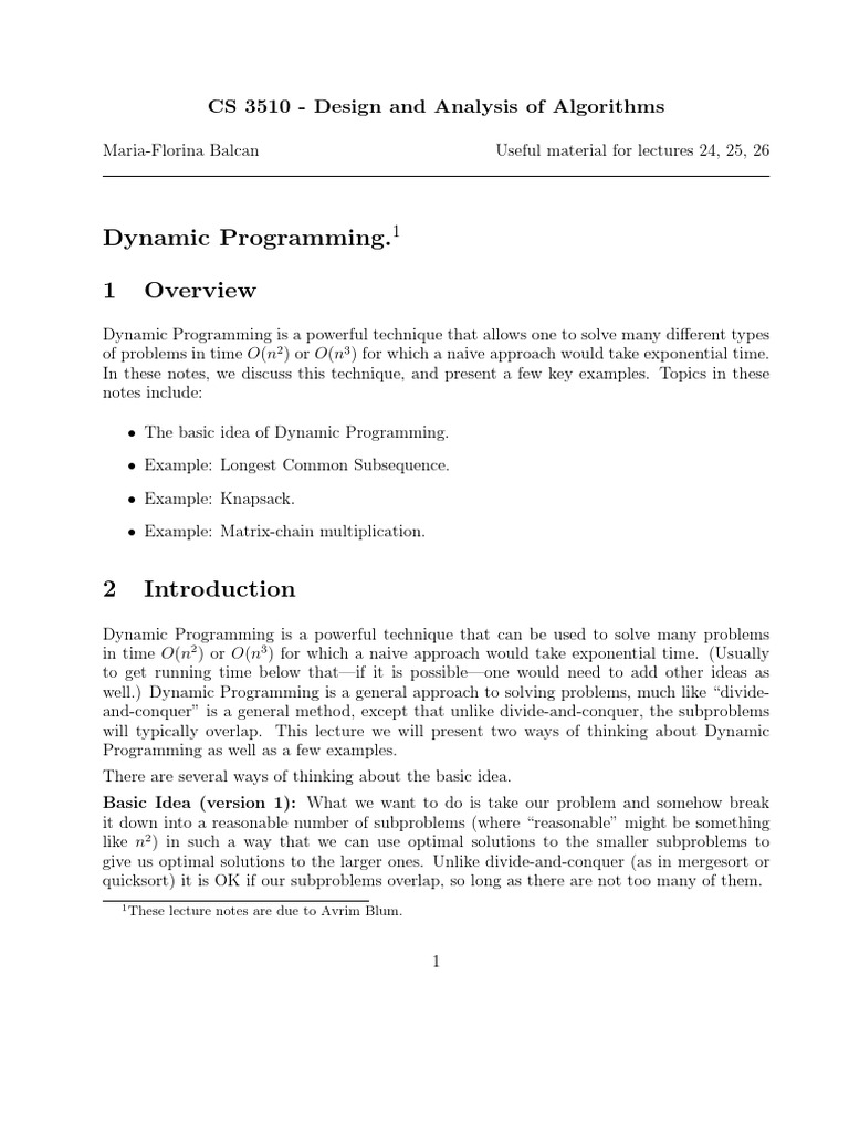 Dynamic Programming Techniques for Solving Complex Problems: Longest ...