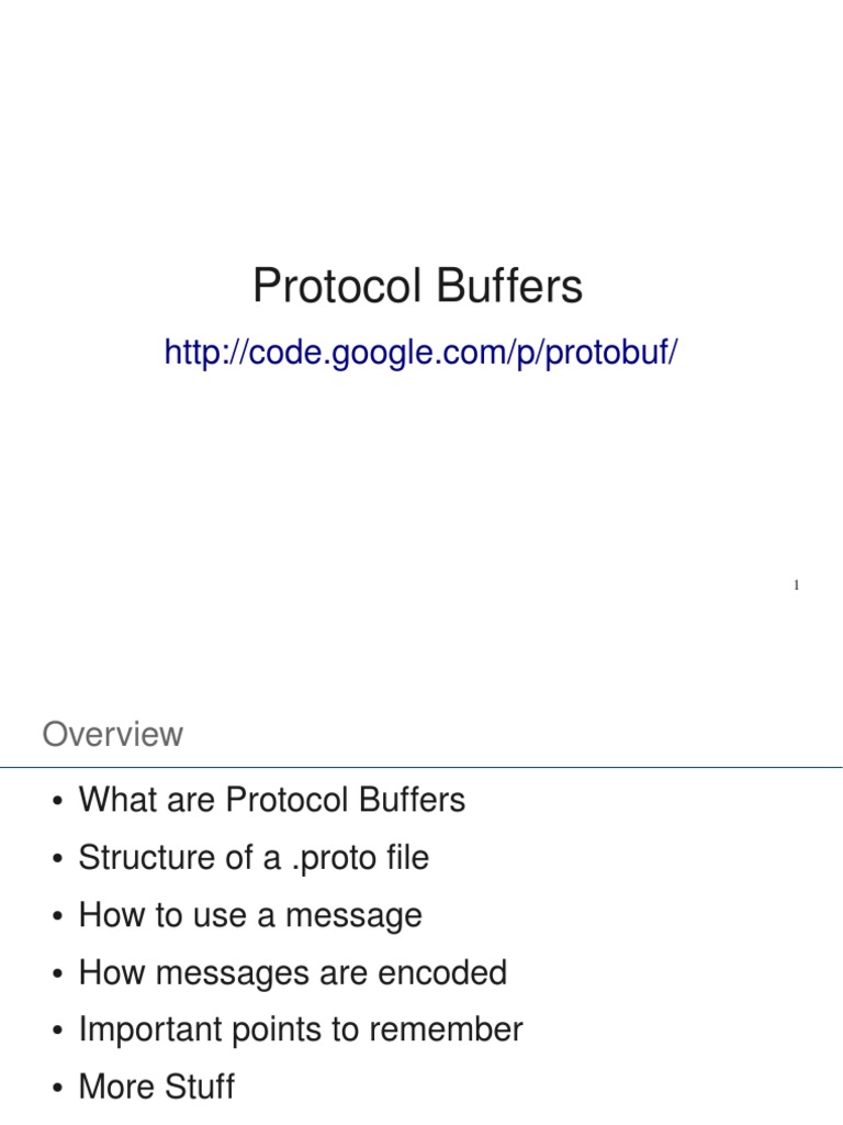 Protocol Buffers Handbook Overview | PDF | Computers