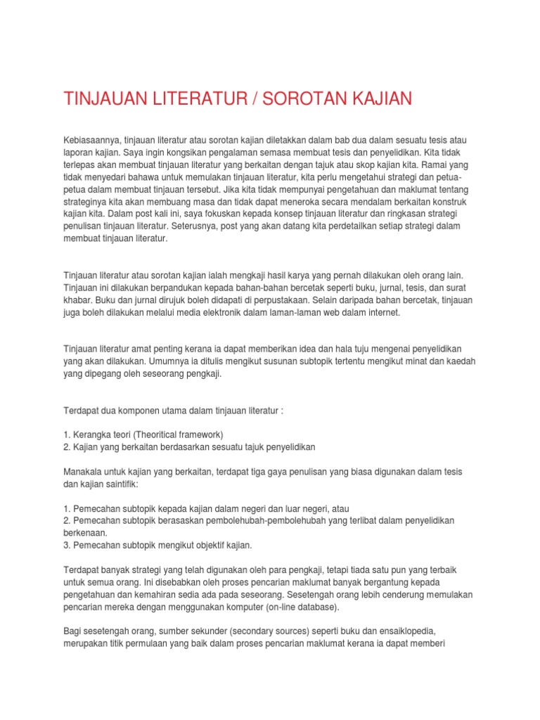 Citation Untuk Surat Khabar Kajian Literatur