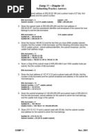 Subnetting Practice Answers: Comp 11 - Chapter 10