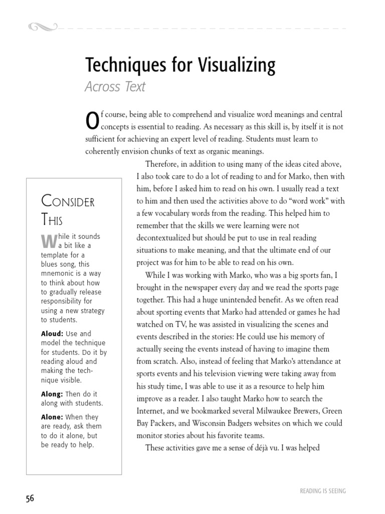 Visual Strategies for Reading Comprehension | PDF | Reading ...