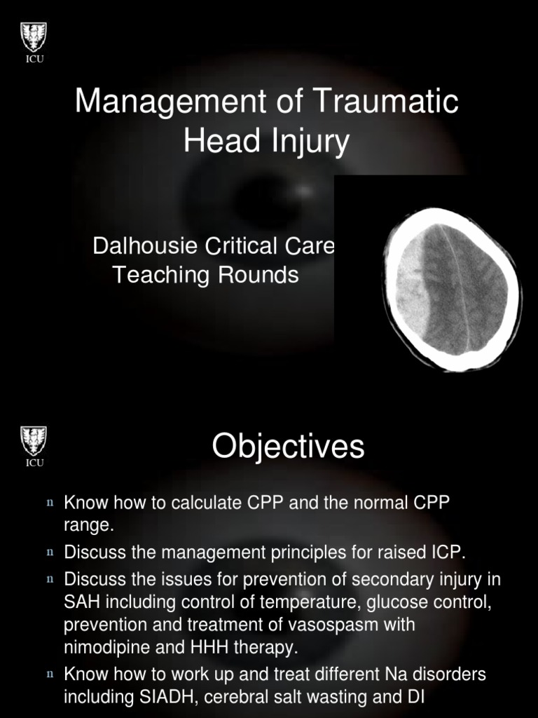 Normal CPP Range in Head Injury Management | PDF | Traumatic Brain ...