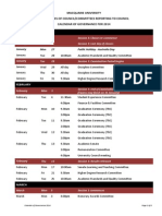 2014 Schedule of Dates