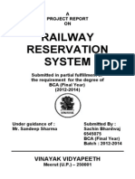 Railway Reservation System: Vinayak Vidyapeeth