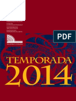 Teatro Colon Temporada 2014 Guia Anual de Funciones