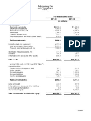 Nike Balance Sheet | Balance Sheet | Equity (Finance)