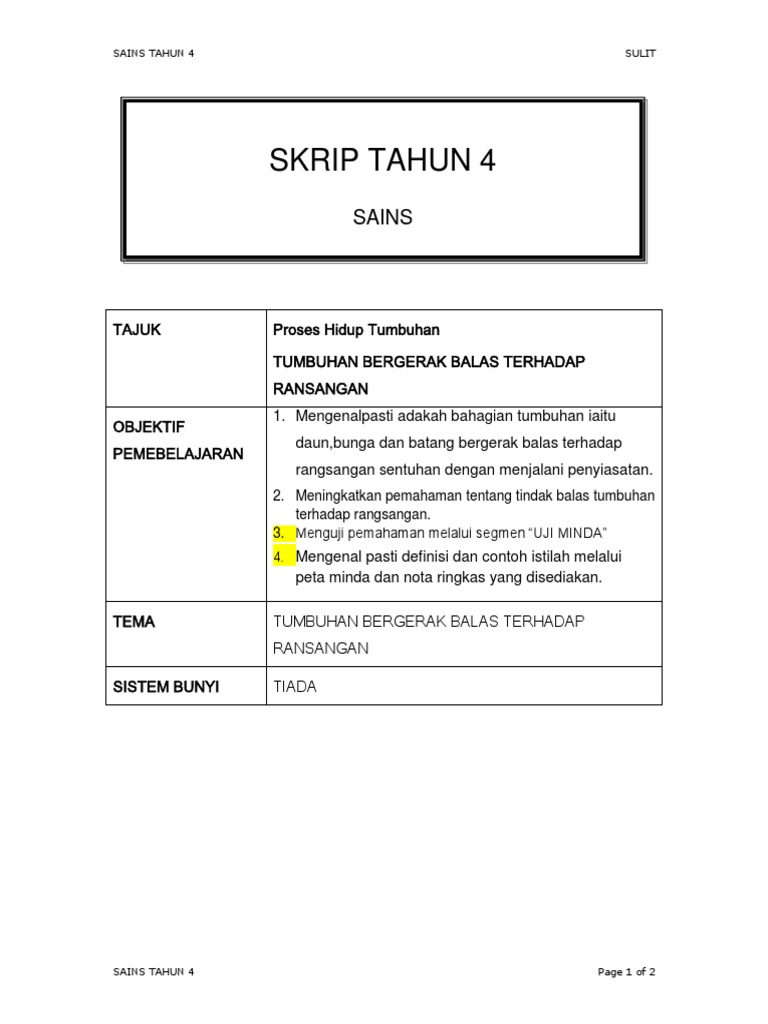 Proses Hidup Tumbuhan Pdf