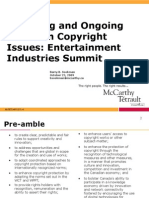 Emerging and Ongoing Issues: Entertainment Industries Summit
