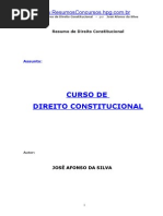 APOSTILA - Direito Constitucional - Prof. José Afonso Da Silva