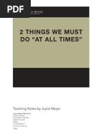 Two Things We Must Do at All Times Joyce Meyer