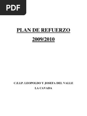 Plan Refuerzo Maestros Evaluacion