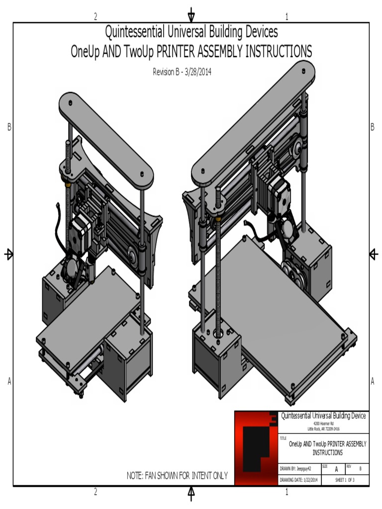 OneUp & TwoUp Printer Assembly Guide | PDF | Electrical Connector ...