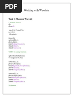 Working With Wavelets: Task 1: Shannon Wavelet