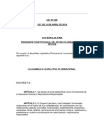 Ultimas Leyes en El Mes de Abril Que Se Se Dieron en Esta Gestion