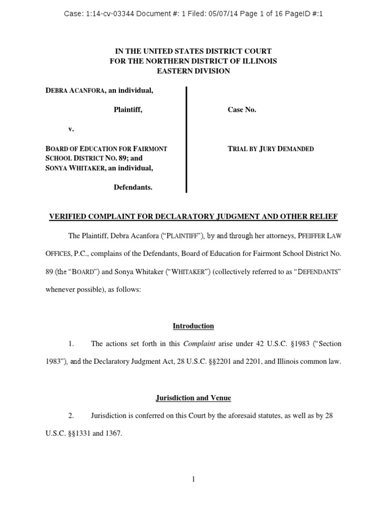 Fairmont D89 Lawsuit PDF Lawsuit Complaint