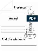 Teacher Appreciation Week 2014 Award Template