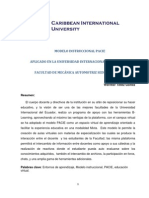 Modelo Instruccional PACIE Aplicado en La Universidad Internacional Del Ecuador