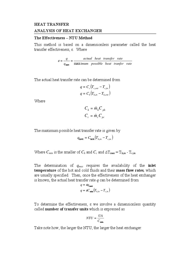 Heat Exchanger Effectiveness Analysis | PDF | Heat Exchanger | Non ...