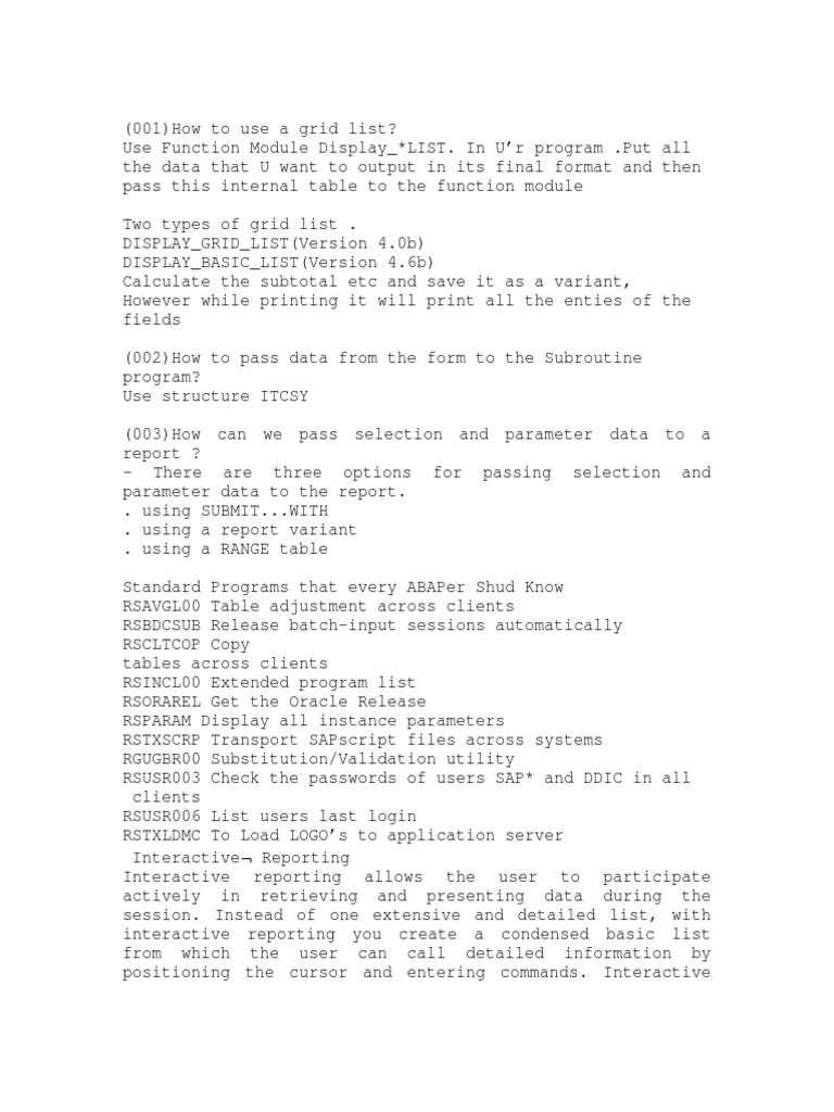 Abap Qa02 | PDF